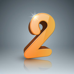 3d four logo with white reflect