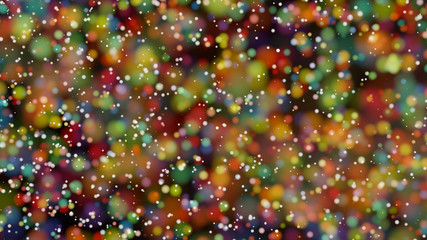 Beautiful colorful bokeh blurred background defocused lights
