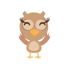 kawaii owl animal toy vector illustration eps 10
