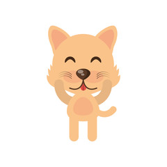 cute wolf animal character funny vector illustration eps 10