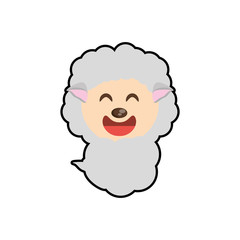 cute sheep animal character funny vector illustration eps 10