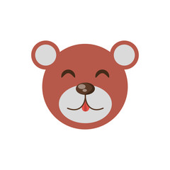 cute face bear animal cheerful vector ilustration eps 10