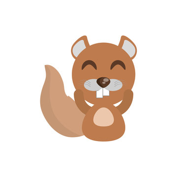 cute beaver animal character funny vector illustration eps 10