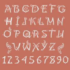 White Floral Alphabet