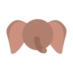 head cute elephant animal image vector illustration eps 10