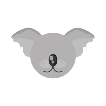 head cute koala animal image vector illustration eps 10