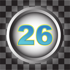 number 26 logo design
