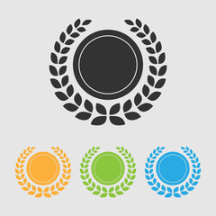 Vector Circle With Laurel Wreath