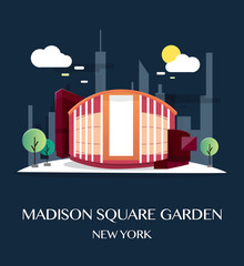 Madison Square Garden.Vector Illustration.