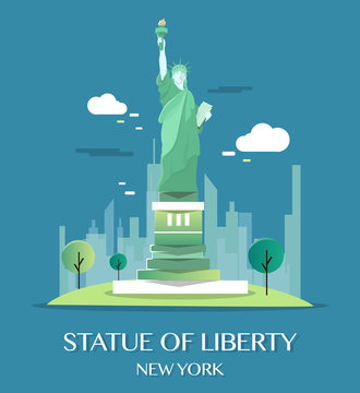 Statue Of Liberty.Vector Illustration.