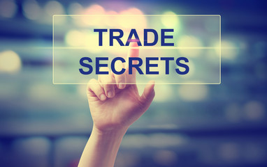 Trade Seacrets concept with hand