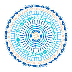 Vector ethnic ornamental colorful mandala