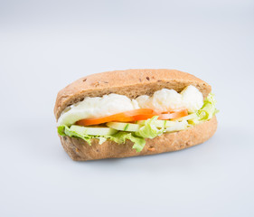 sandwich or tasty egg sandwich on background.