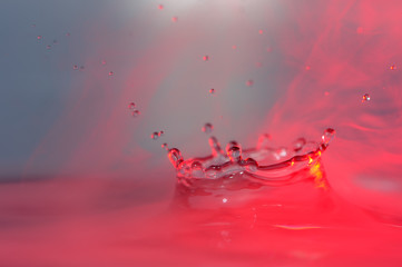 Water Splash With red Fog