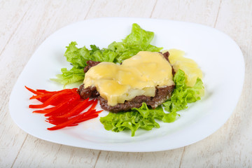 Pork with pineapple and cheese