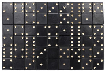 old  black dominoes tiles background