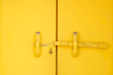 yellow vintage door