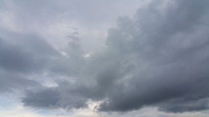 Fototapeta na wymiar Dark cloudy sky in rainy season