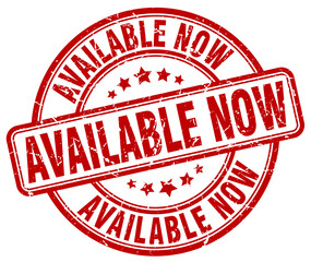 available now red grunge round vintage rubber stamp