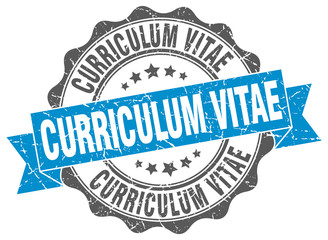 curriculum vitae stamp. sign. seal