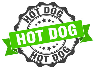hot dog stamp. sign. seal
