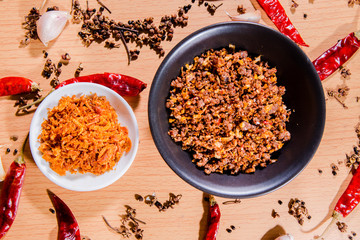 chili sauce two bowl