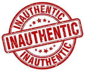 inauthentic red grunge stamp