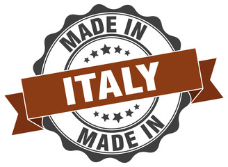 made in Italy round seal