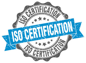 iso certification stamp. sign. seal