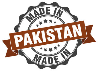 made in Pakistan round seal