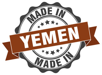 Obraz premium made in Yemen round seal