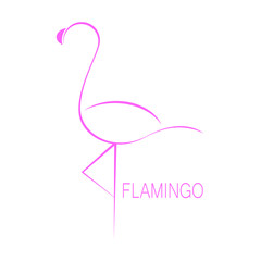 Pinker Flamingo als Illustration
