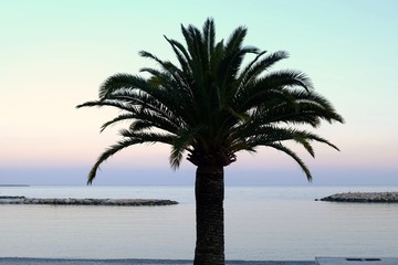 French Riviera, beach in Sant laurent du Var
