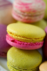 fresh colorful macaroons