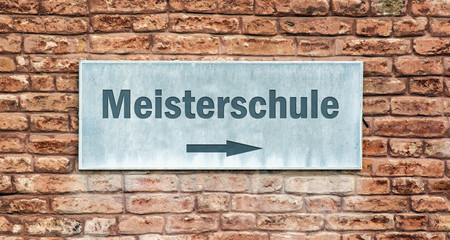Fototapeta na wymiar Schild 225 - Meisterschule