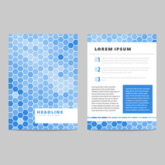 Invitation card with blue pattern
