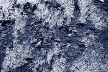 Transparent ice crystals texture cracked background