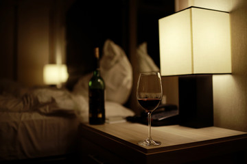 dinner with wine table decoration