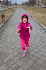 Child  running to the camera