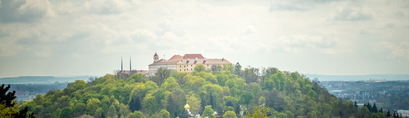 View of the old city. Panorama with castle. Brno Czech Republic.