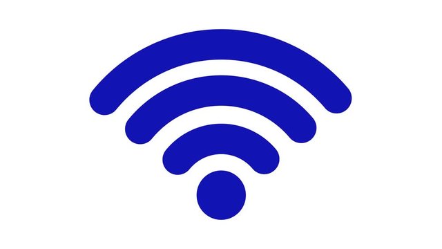 Wireless network icon. Wi-Fi symbol. Animation of wifi element in 4K on white.