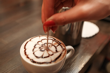 Fototapeta na wymiar a cup of cappuccino