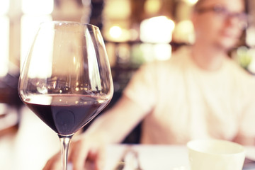 glass alcohol background blur concept