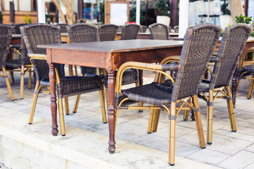 Street cafe. Cozy outdoor restaurant