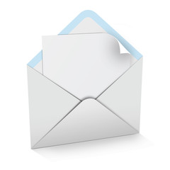 Koncepcja e-mail na białym tle