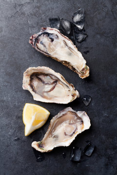 Oysters and lemon