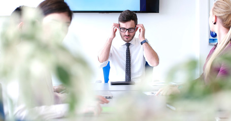 group of business man on meeting