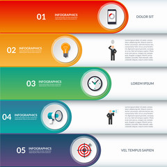 Infographic options banner. Can be used for chart, graph, diagram, workflow layout, web design