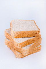 sliced bread isolated on white background grain, italian, meal, bun