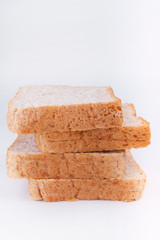sliced bread isolated on white background grain, italian, meal, bun